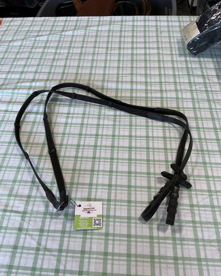 english riding reins black nylon 