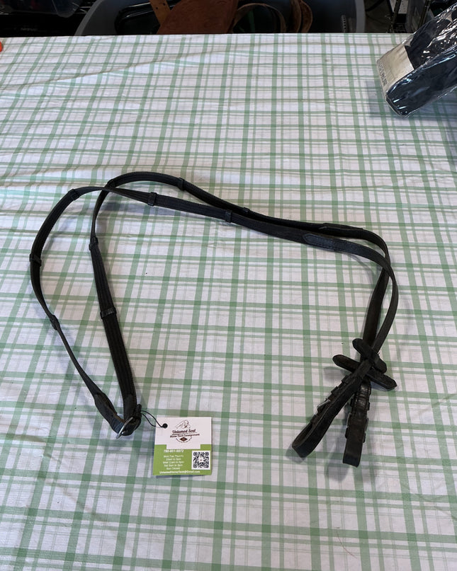 english riding reins black nylon 