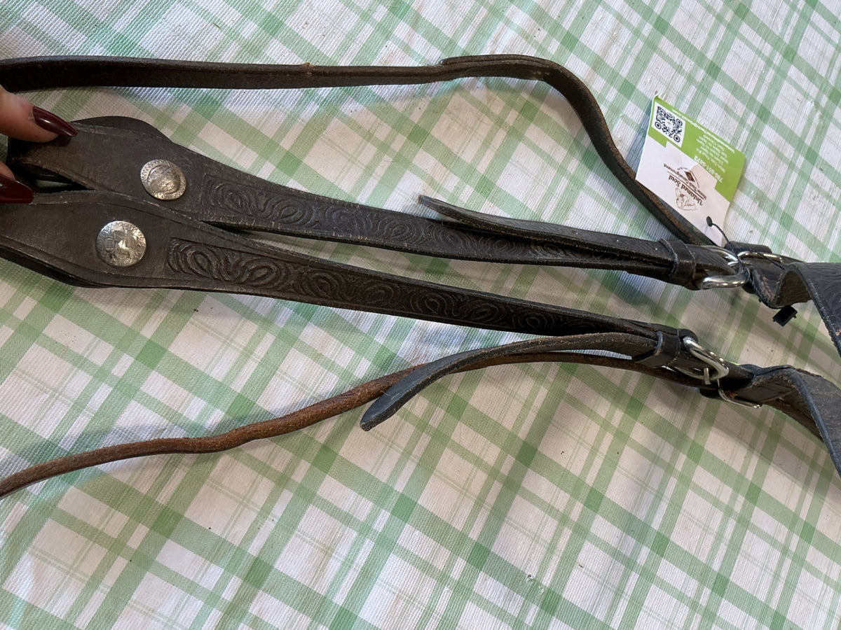 western bridle with deigns ingraved 