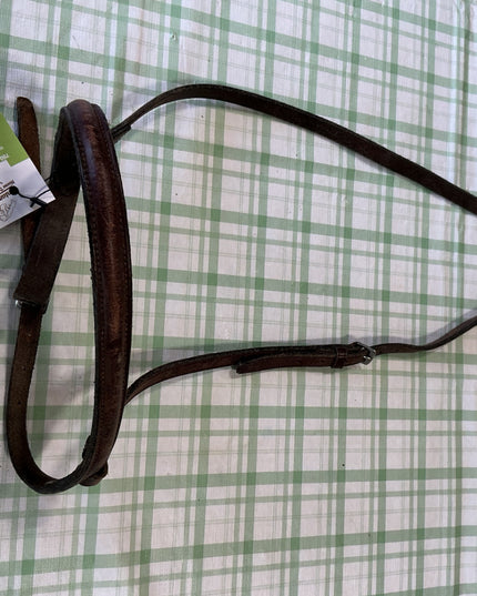 english nose band brown leather 