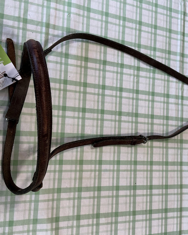 english nose band brown leather 