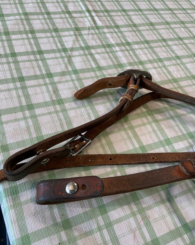 western bridle light brown leather