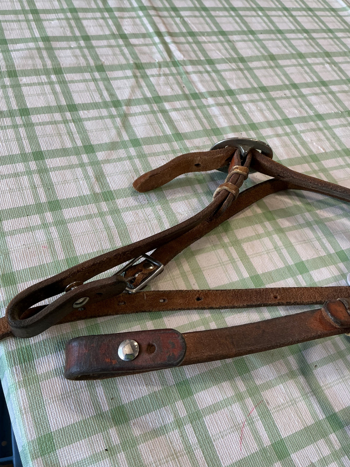 western bridle light brown leather