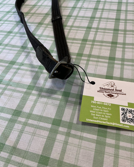 english riding reins black nylon 