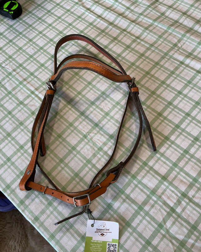 western bridle light browb leather with chin strap 