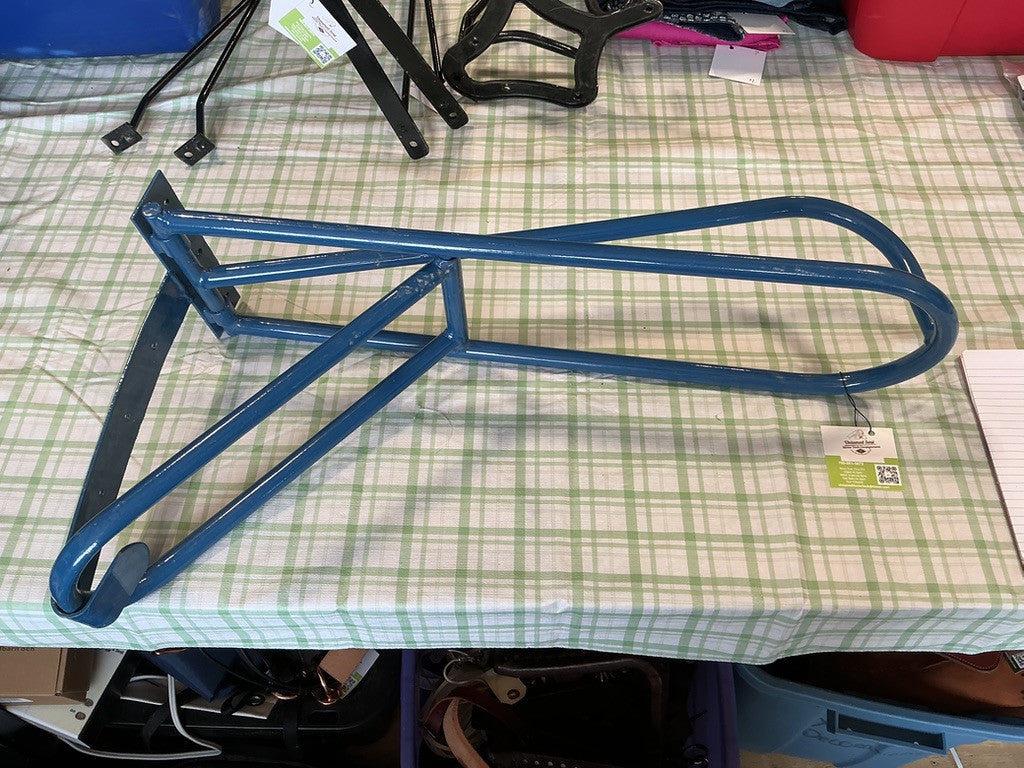 Western Wall Mount Saddle Stand  Blue 