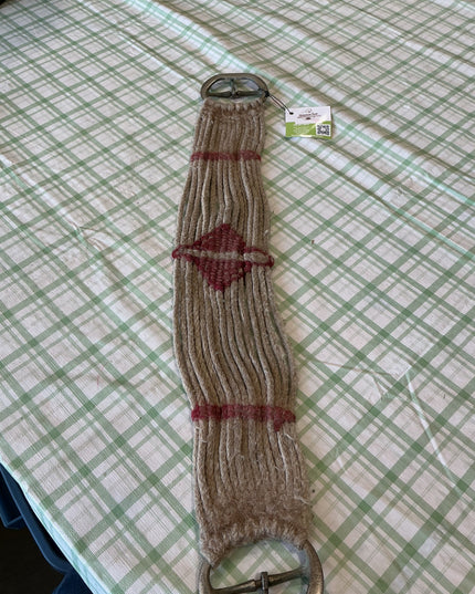 western cinch rope 29" white and red 