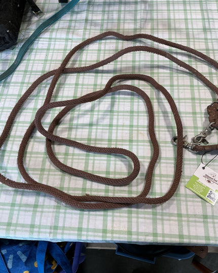 long reins brown nylon