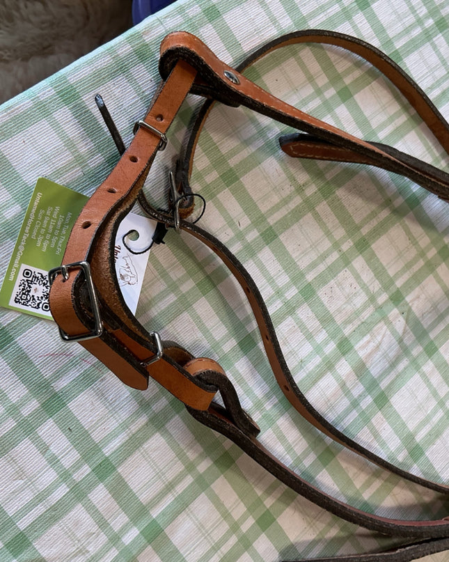 western bridle light browb leather with chin strap 