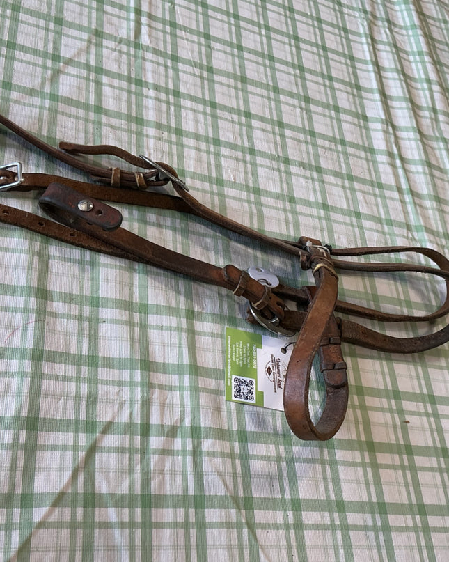western bridle light brown leather