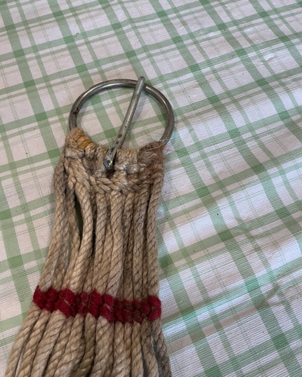 western rope cinch 30" white and red 