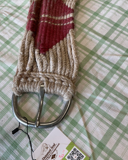 western rope cinch red and white 30"