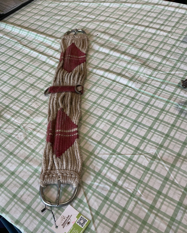 western rope cinch red and white 30"