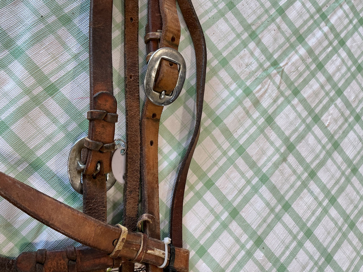 western bridle light brown leather