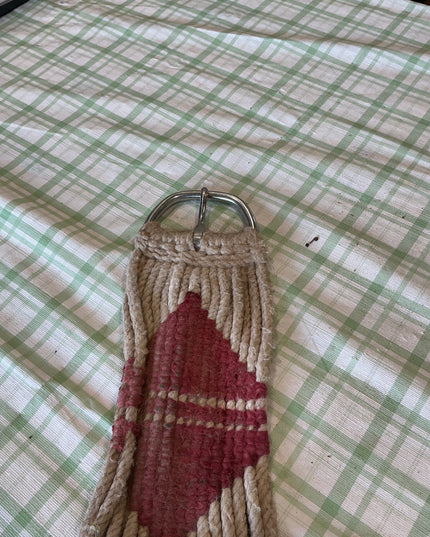 western rope cinch red and white 30"