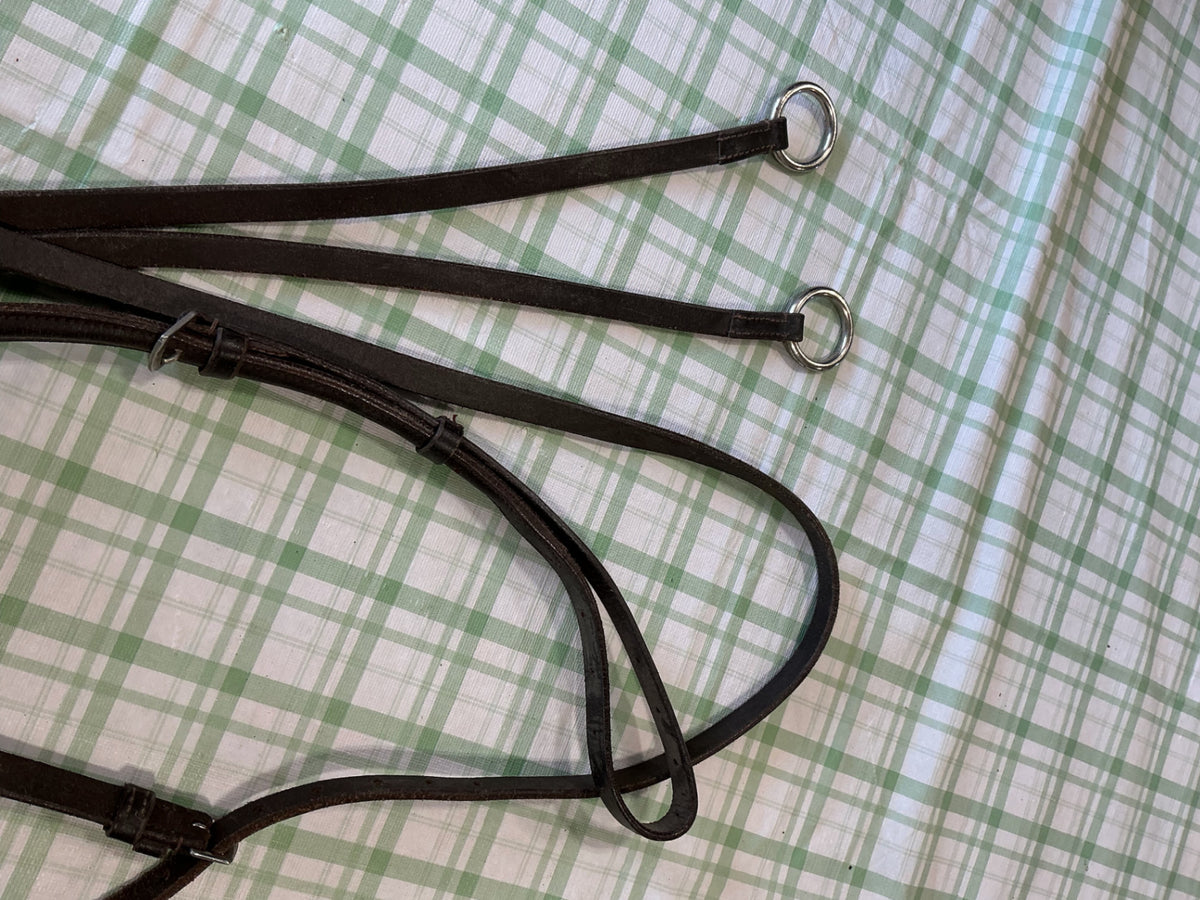 dark brown martingale leather 
