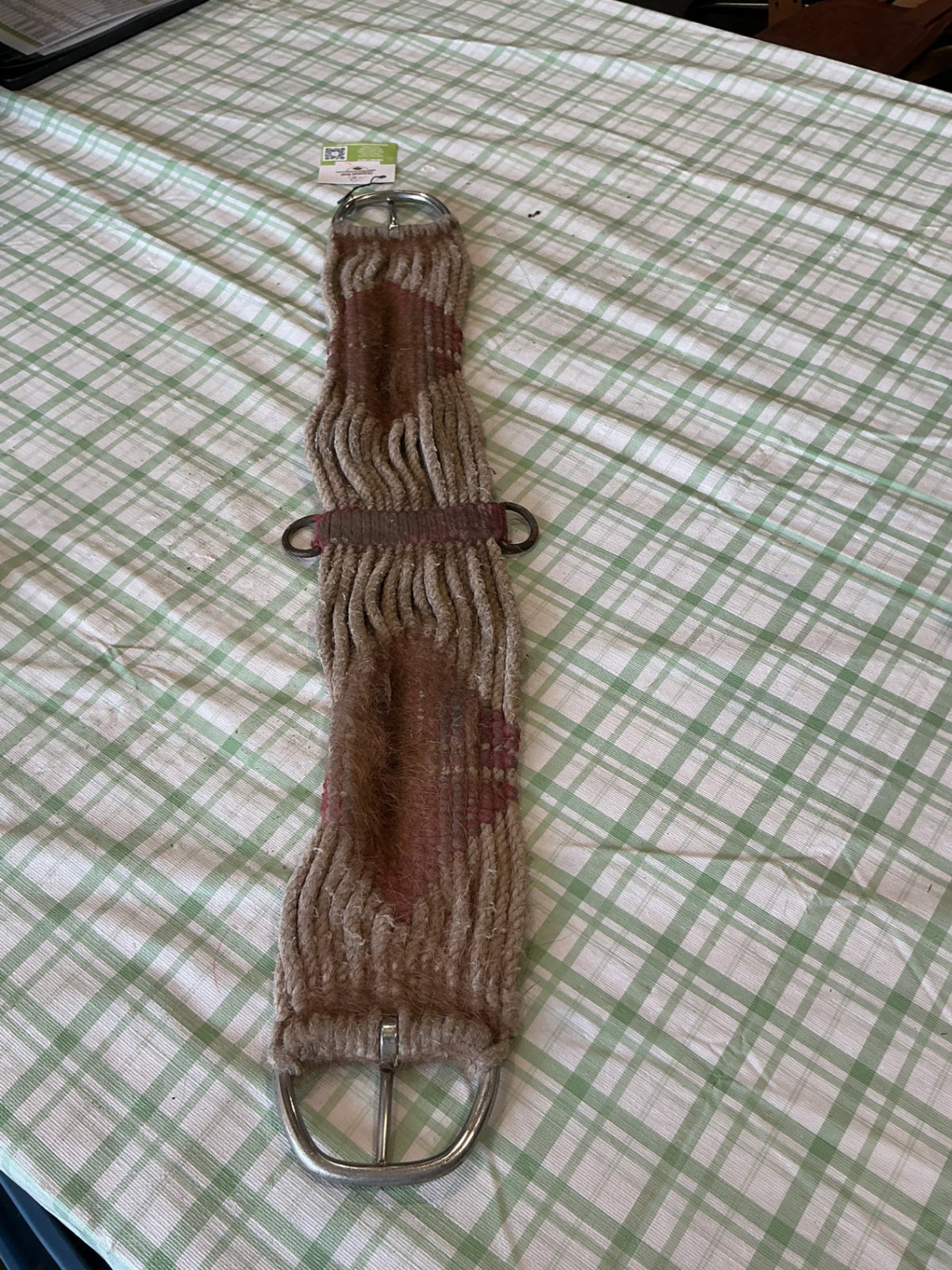 western rope cinch red and white 30"