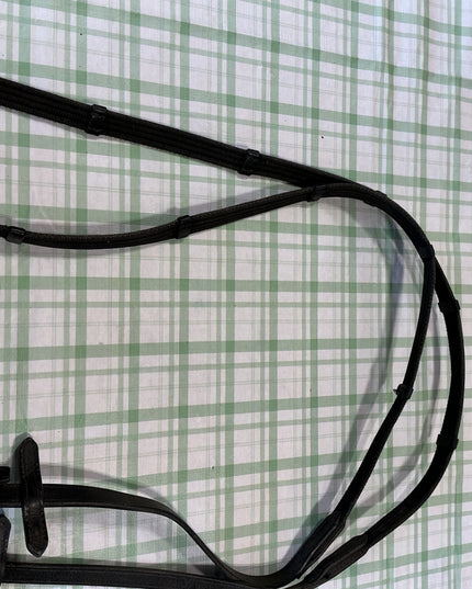 english riding reins black nylon 