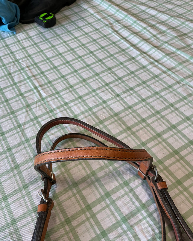 western bridle light browb leather with chin strap 