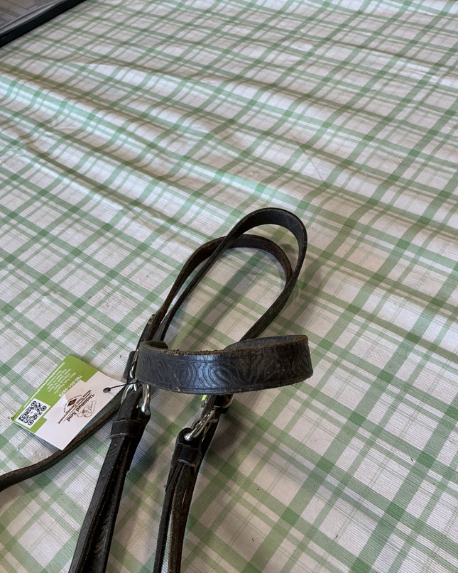 western bridle with deigns ingraved 