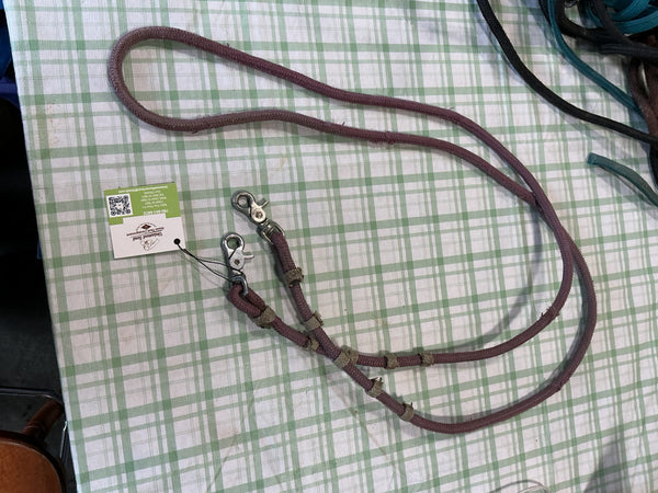 Western Barrel Reins – Dusty Pink Nylon | Used, Good