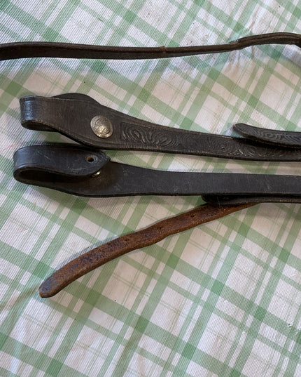 western bridle with deigns ingraved 