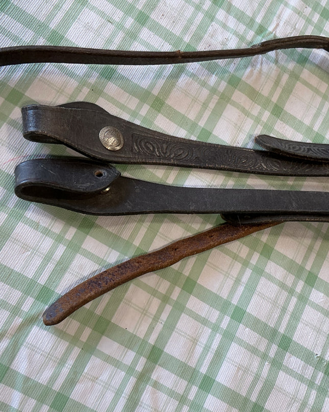 western bridle with deigns ingraved 