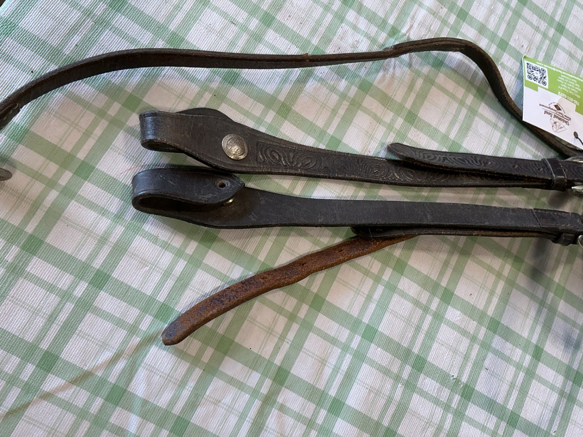 western bridle with deigns ingraved 