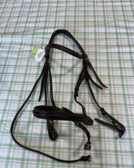 english bridle leather dark brown 