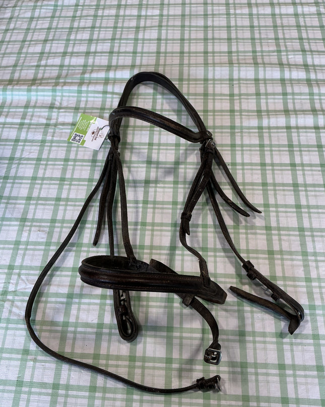 english bridle leather dark brown 