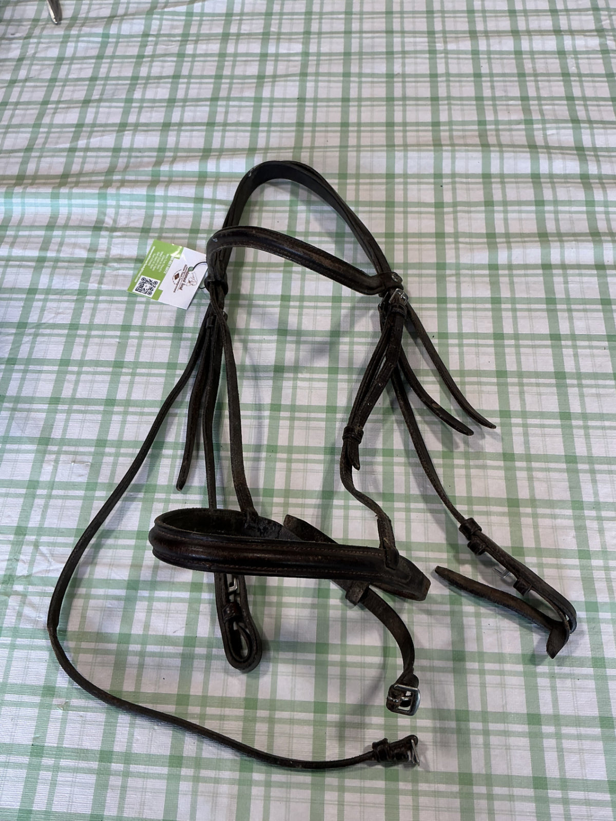 english bridle leather dark brown 