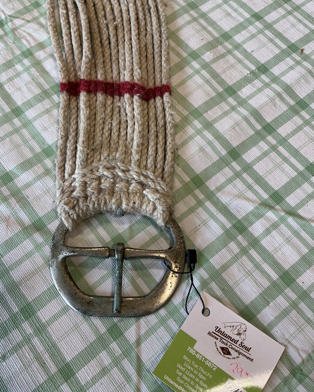 western cinch rope 29" white and red 