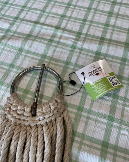 western rope cinch 34"purple green middle white cotton