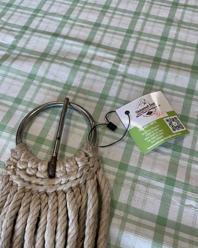 western rope cinch 34"purple green middle white cotton