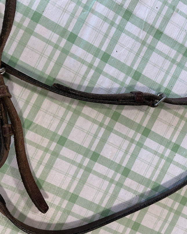 english nose band brown leather 
