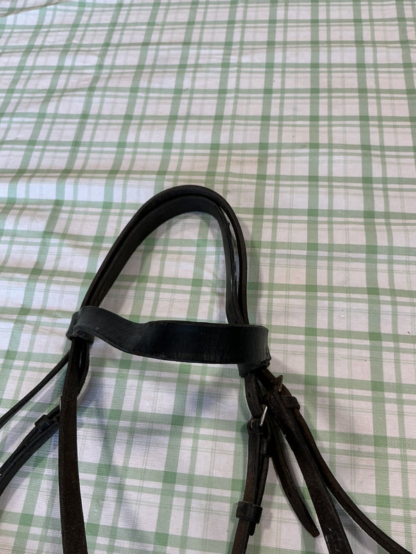 English Noseband – Black with White Padding, Large | Used, Good