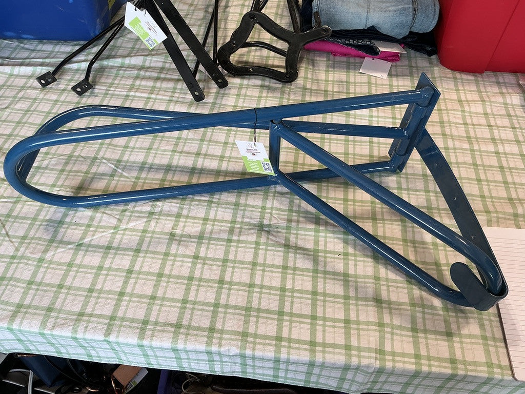 Western Wall Mount Saddle Stand  Blue 
