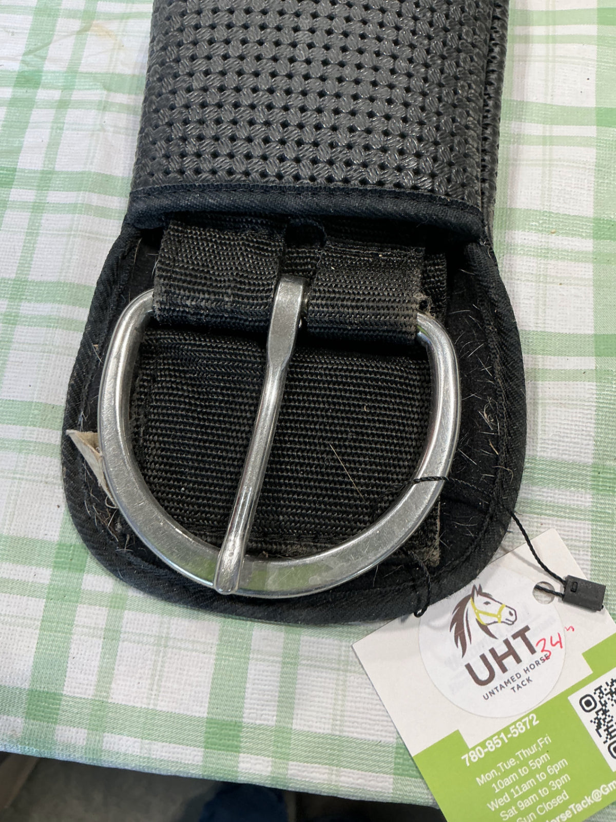 english dressage girth 34" black neoprint 