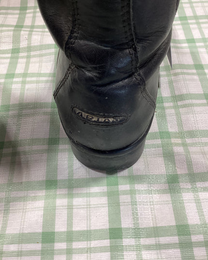 paddock boots black leather zip up