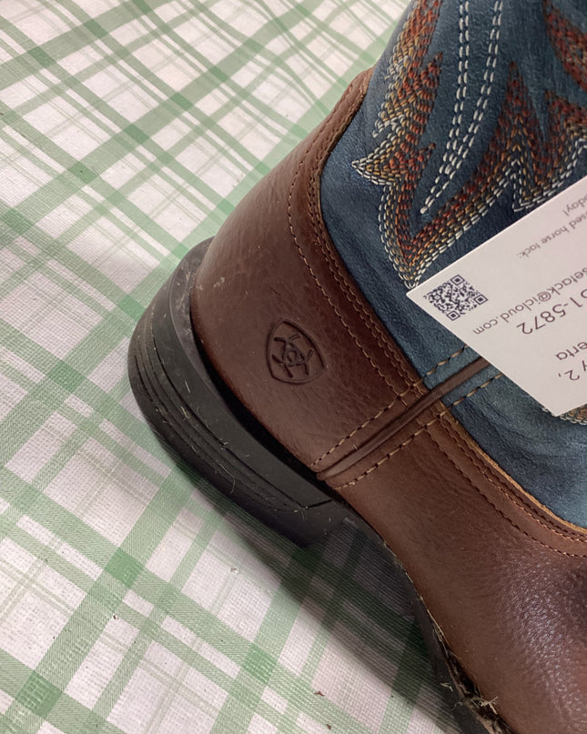 cowboy boots blue and light brown 