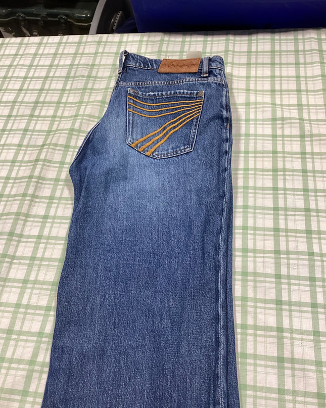 seven jeans light wash low-mid waste flare legged