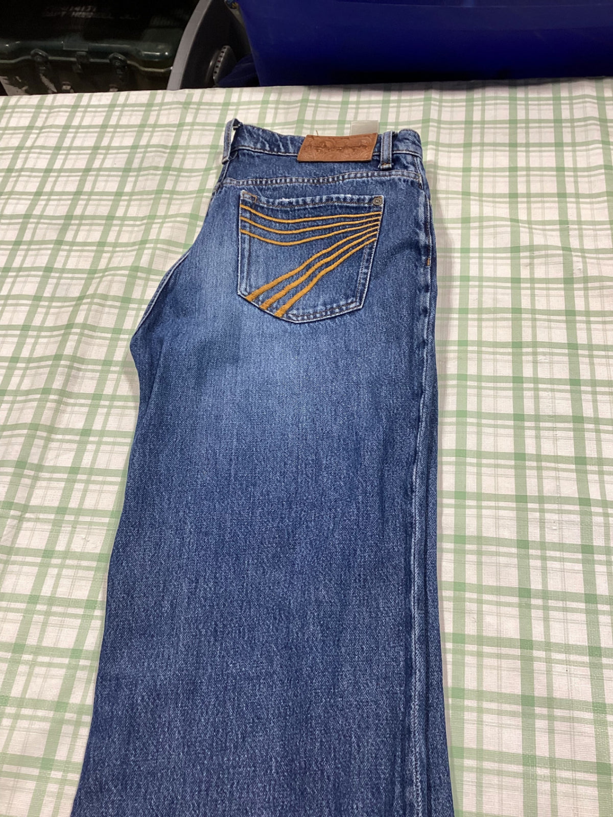 seven jeans light wash low-mid waste flare legged