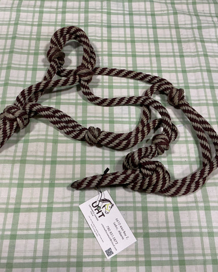 halter rope brown and white 