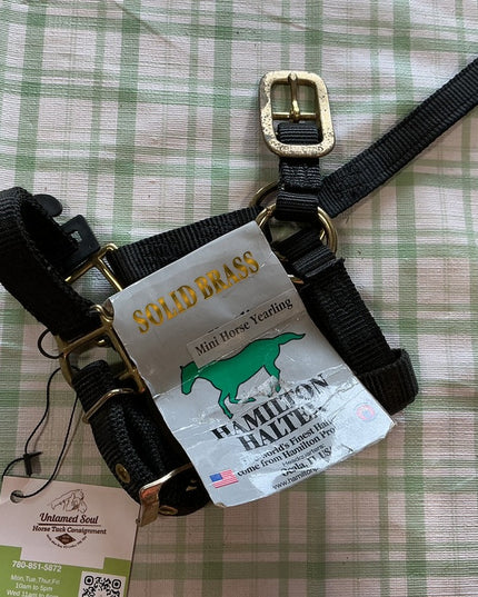 Nylon Halter Black Mini / yearling 