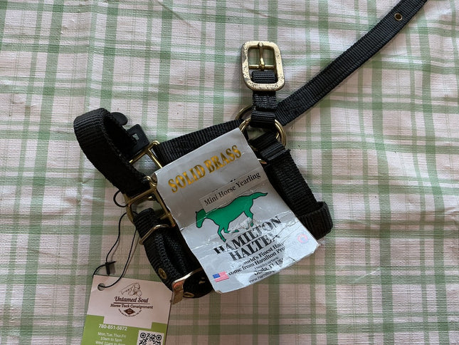 Nylon Halter Black Mini / yearling 