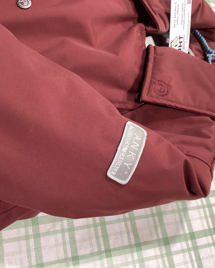 winter coat maroon heavy duty 
