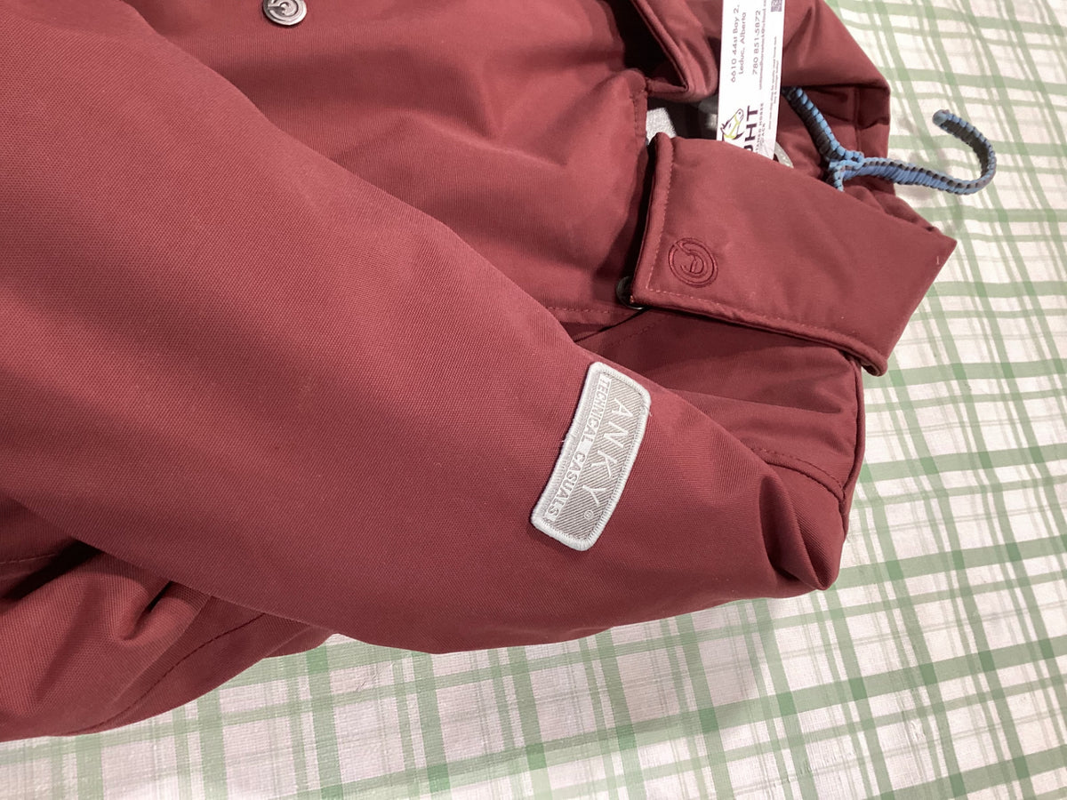 winter coat maroon heavy duty 