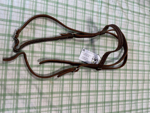 Western Headstall – Dark Brown Leather, Horse | Used, Good