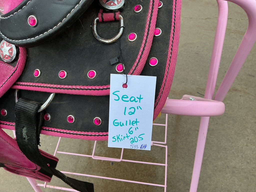 Western Saddle Kids - Pink 12" G6"