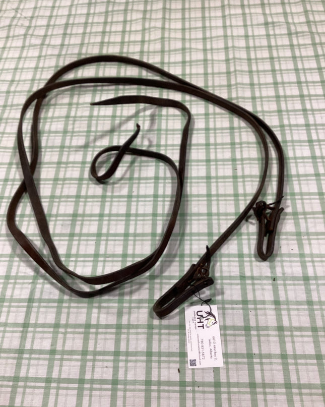 western split reins brown leather 